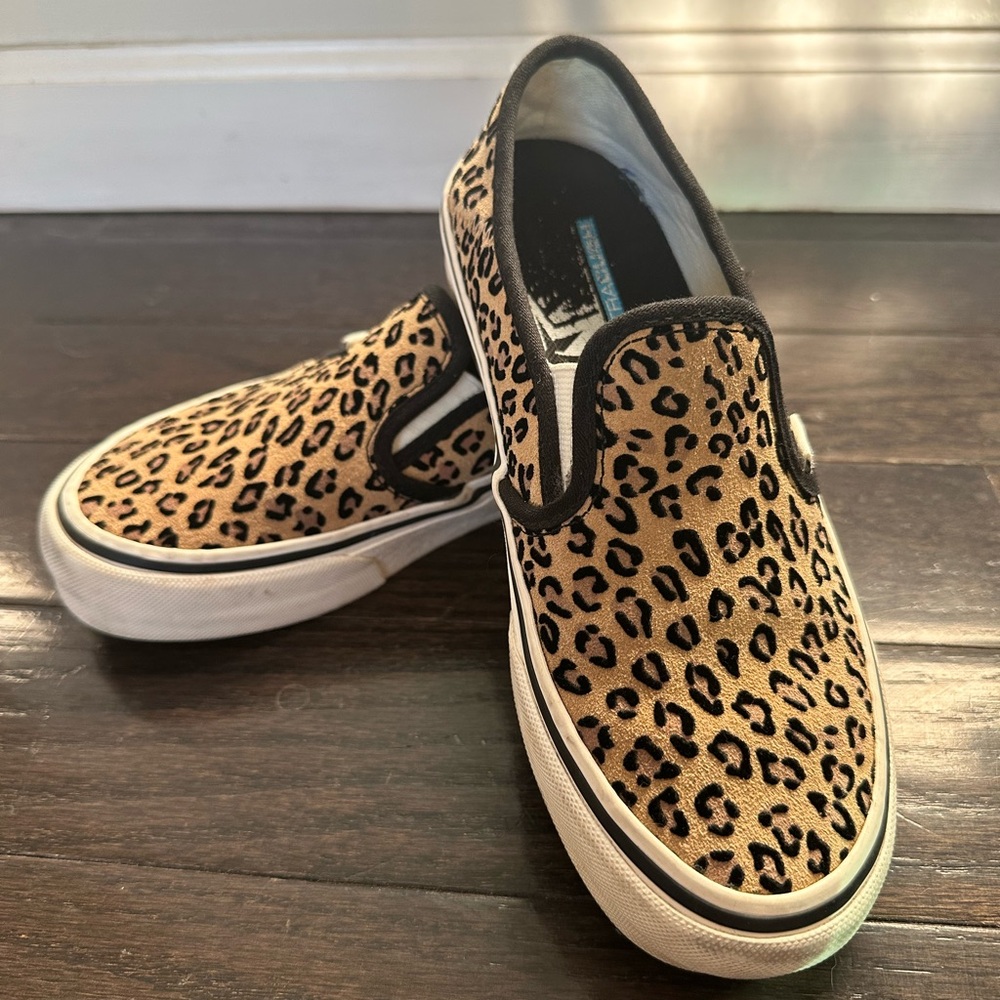 VANS Leopard Print Slip-On Sneakers